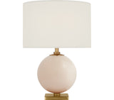 Elsie 12" Cordless Tafellamp — kate spade new york for Visual Comfort & Co. — Blush with Linen Shade