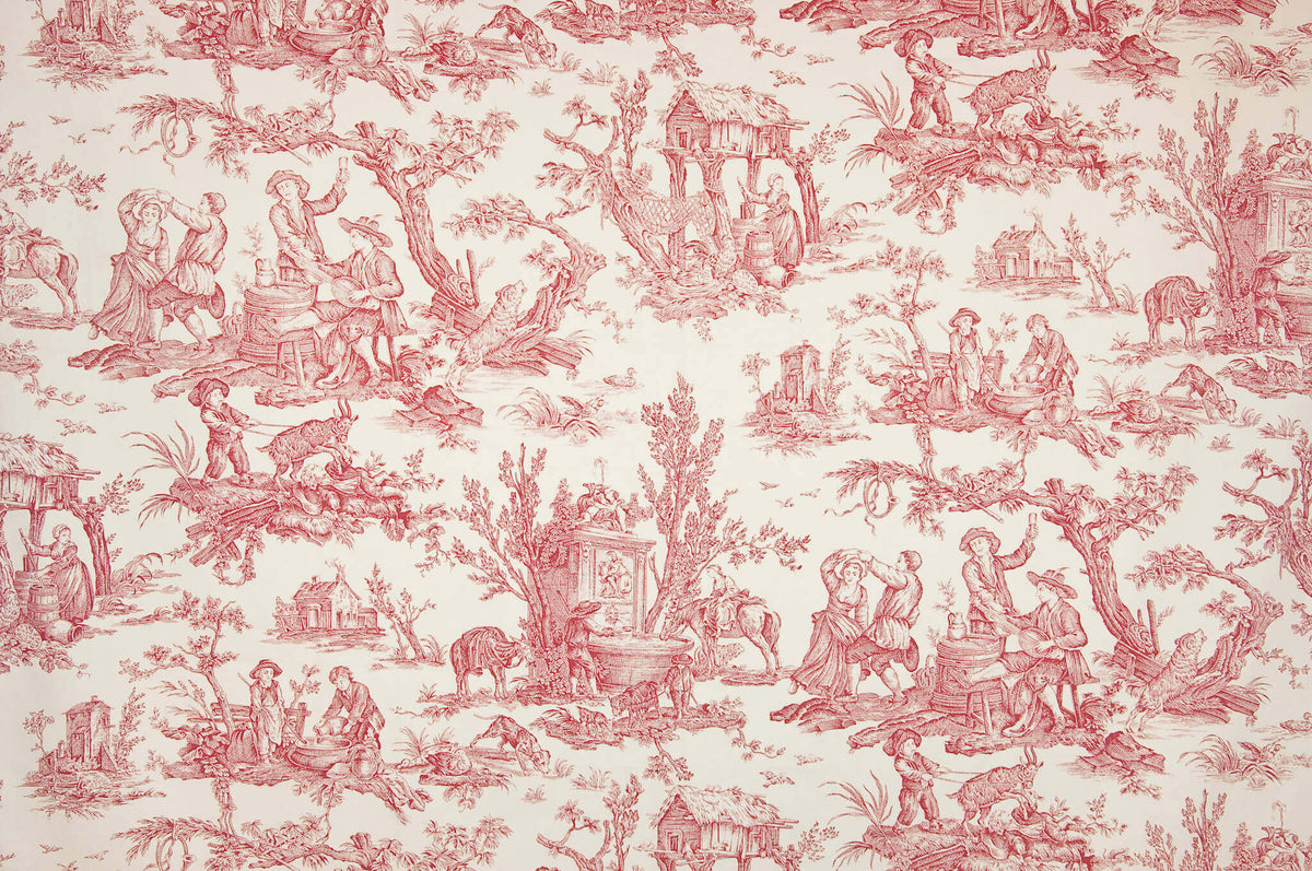 Satin Coutances Positif Rouge — Pierre Frey stof