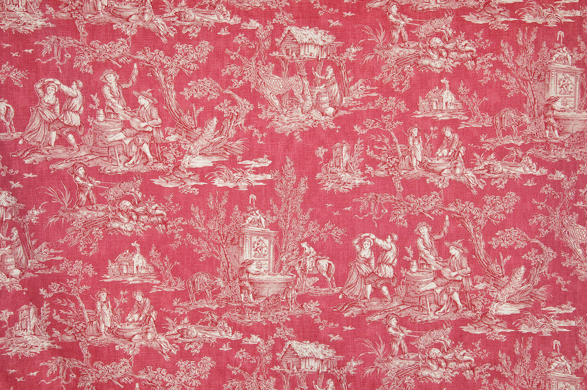 Satin Coutances Negatif Rouge — Pierre Frey tyg