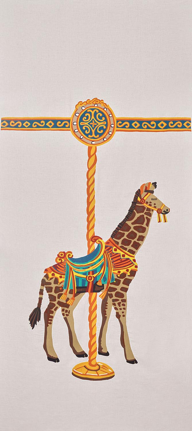 La Girafe du Carrousel MULTICOLORE — Pierre Frey tyg