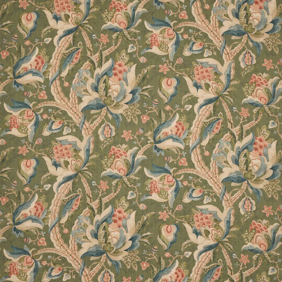 Orlando Olive Green — Colefax & Fowler Stoff