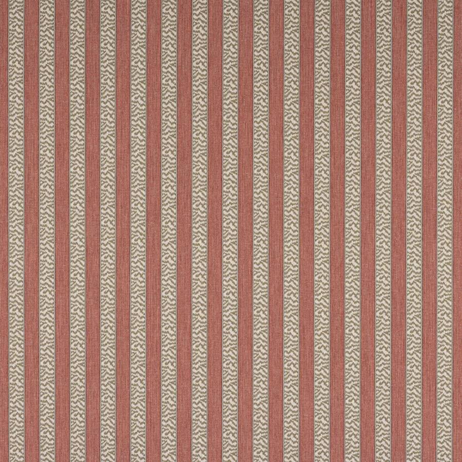Tilney Stripe Tomato/Olive — Colefax & Fowler stof