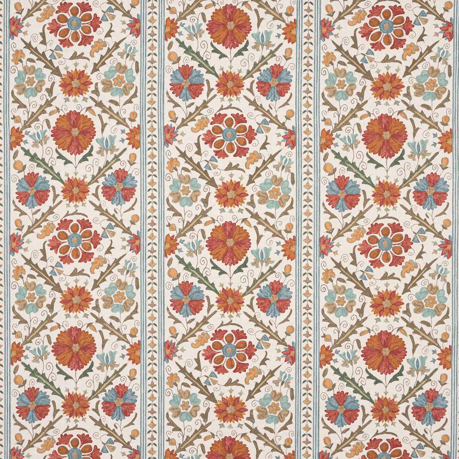 Tamarind Tomato/Olive — Colefax & Fowler Stoff