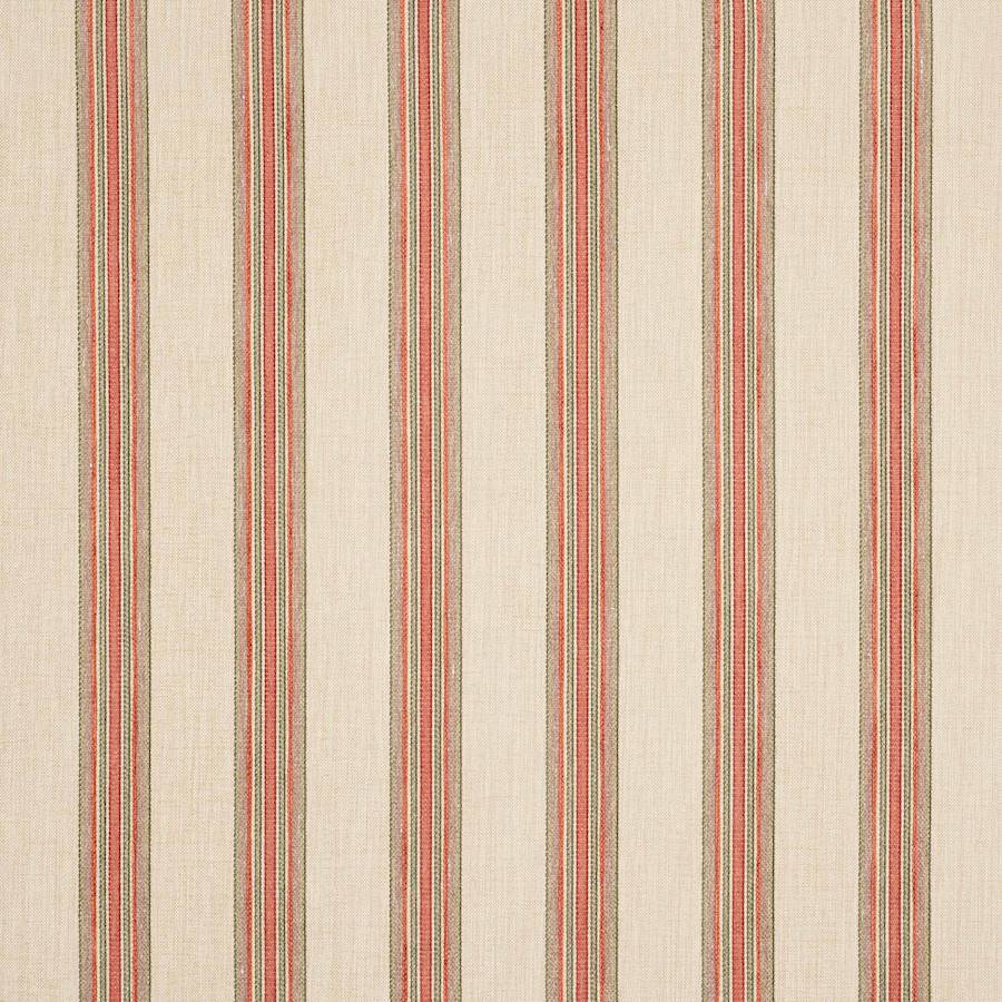Gilbert Stripe Red/Green — Colefax & Fowler stof