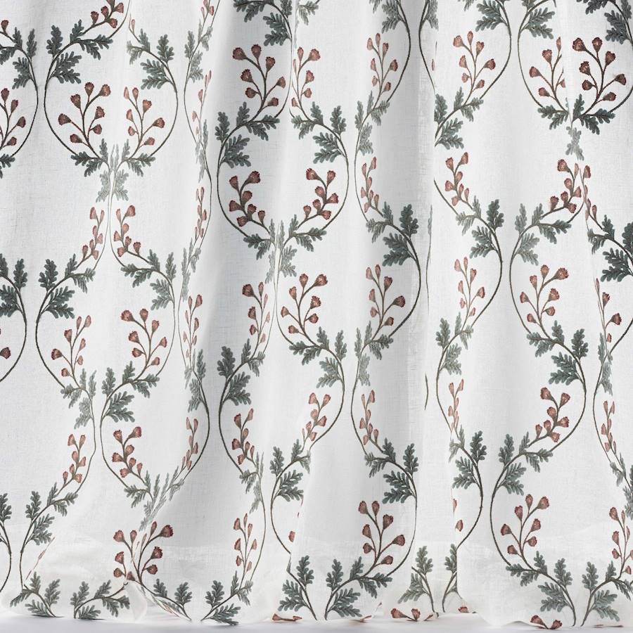 Georgia Sheer Pink/Old Blue — Colefax & Fowler stof