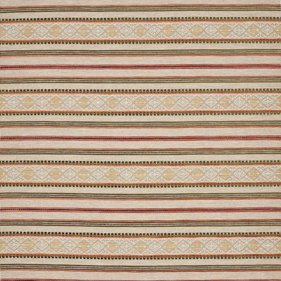 Sylvestra Red/Green — Colefax & Fowler Stoff