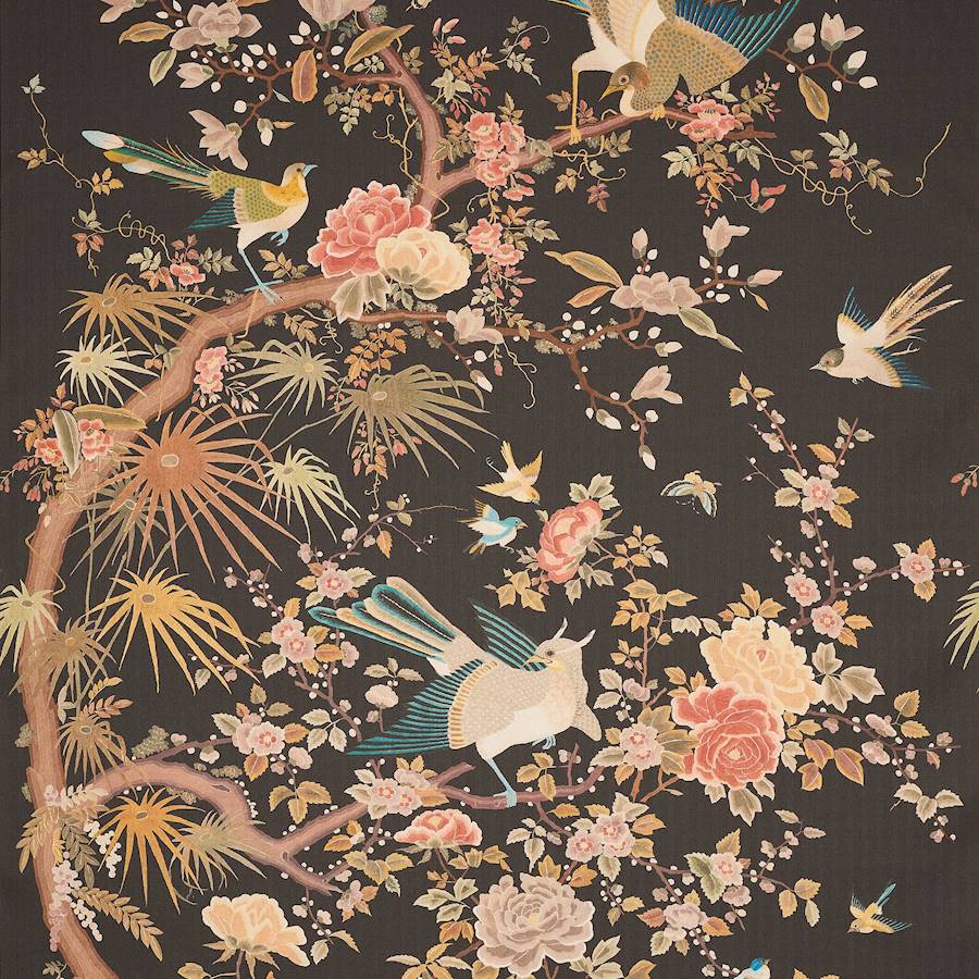 Belmont Trail Black — Colefax & Fowler Stoff