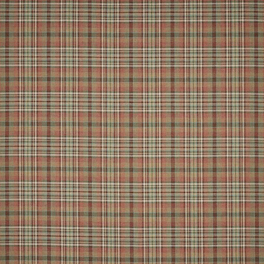 Norland Plaid Tomato/Green — Colefax & Fowler stof