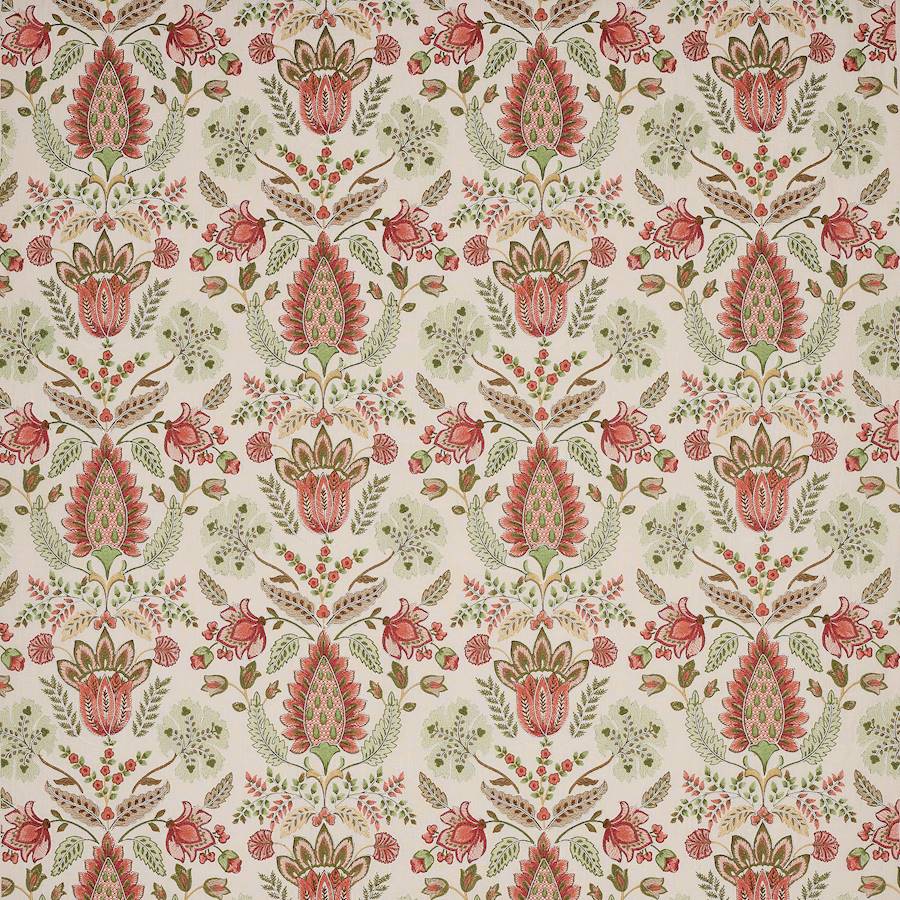 Calcott Red/Green — Colefax & Fowler Stoff