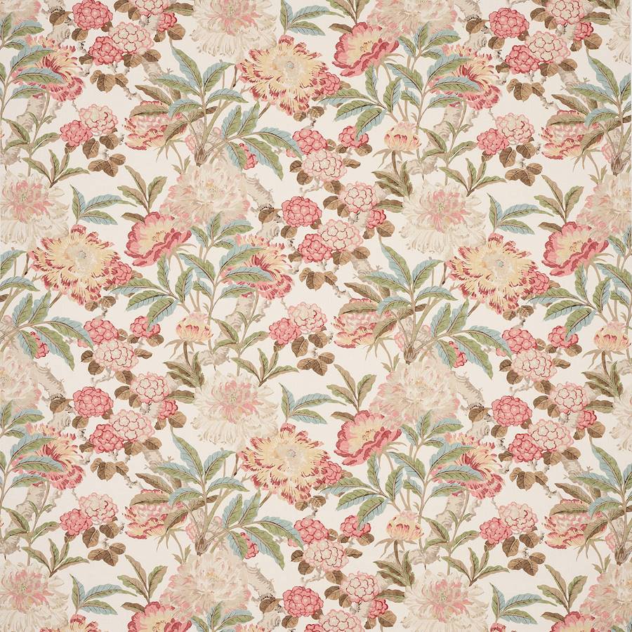 Pendine Pink/Green — Colefax & Fowler stof