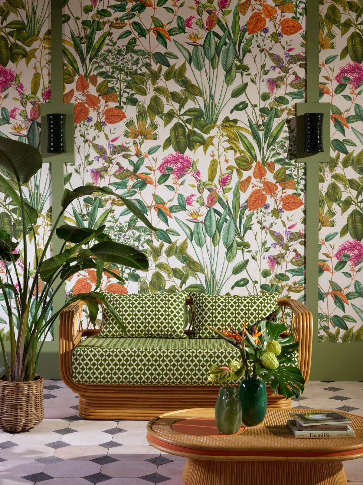 Fantaisie Tropicale Raumbild — Pierre Frey Tapete