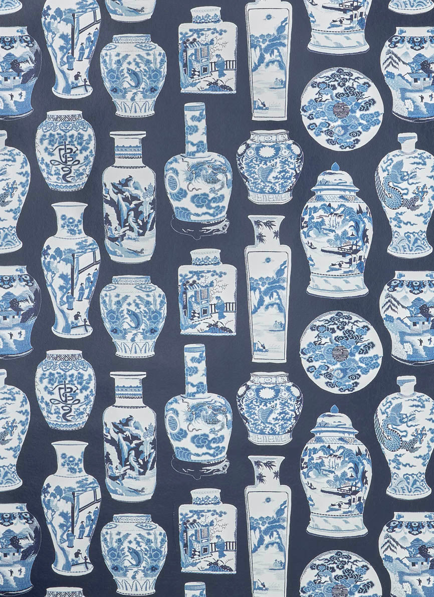 Qinghua Petit Indigo — Pierre Frey behang