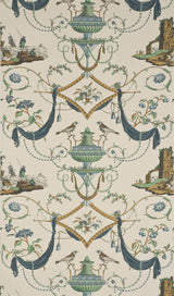 Wallpaper Bazoches Bleu vert — Pierre Frey tapet