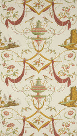 Wallpaper Bazoches Corail amande — Pierre Frey tapet