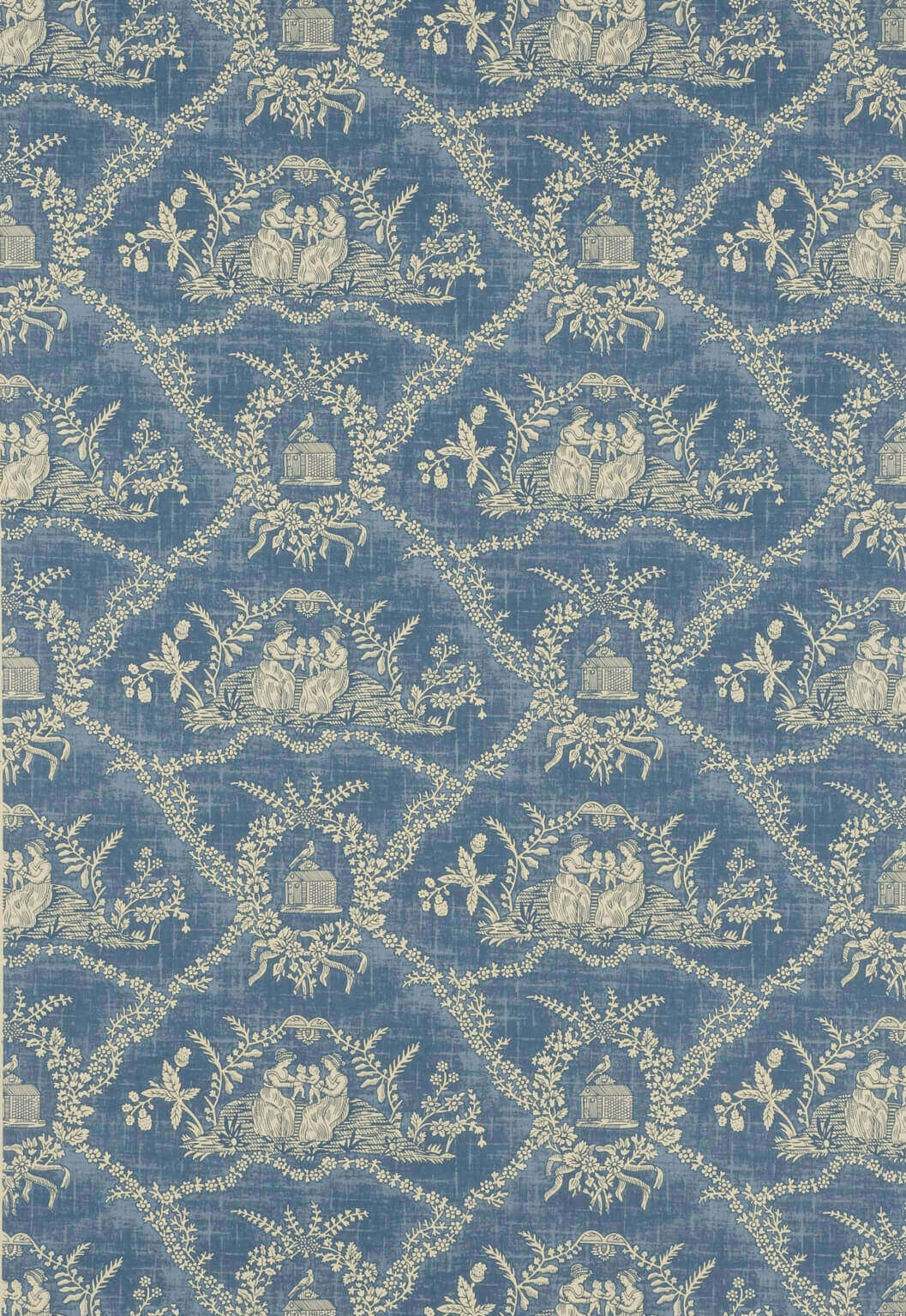 Wallpaper Crespieres Bleu ancien — Pierre Frey -tapetti