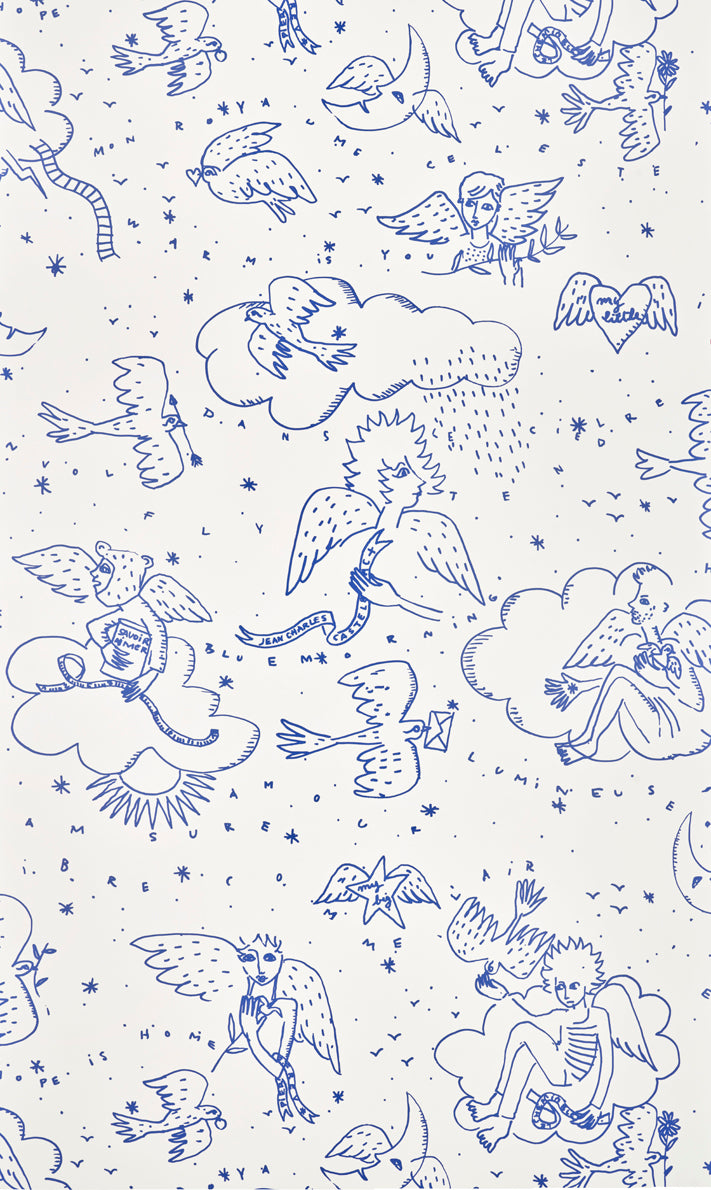 Le Monde Parall’aile BLEU — Pierre Frey behang
