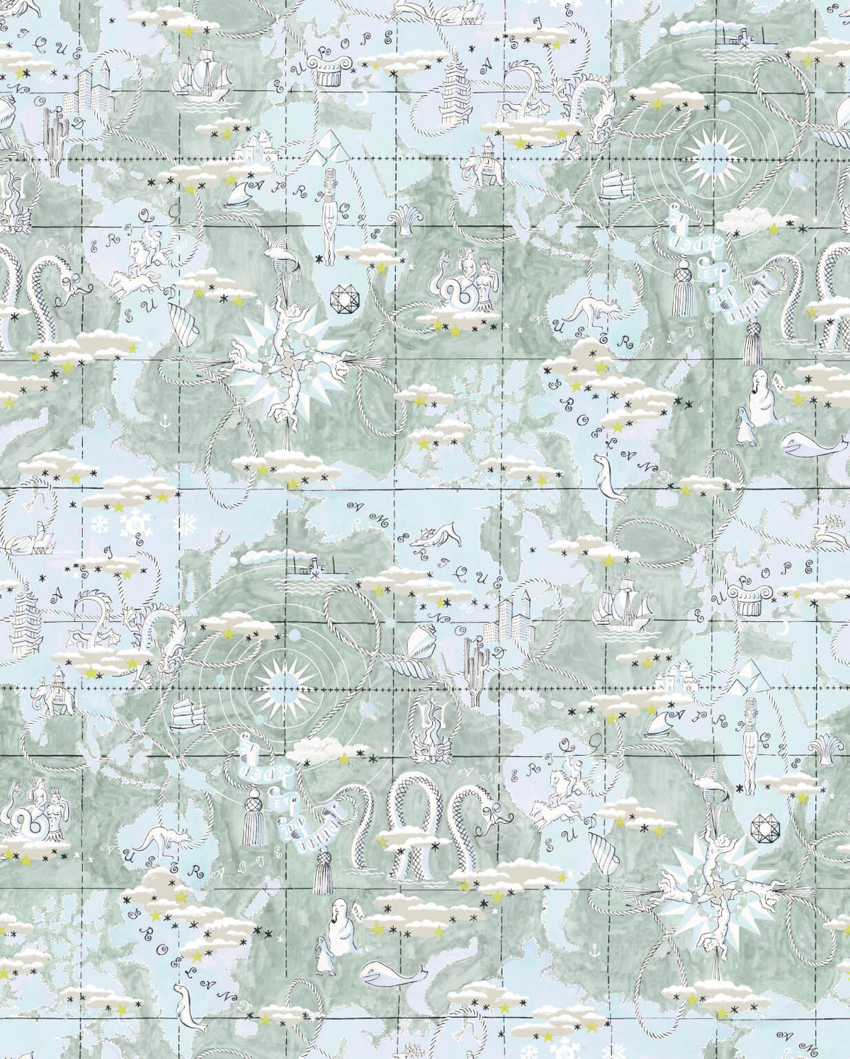 Magellan Celadon — Pierre Frey Tapete