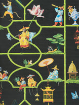 Les Singes Savants Noir — Pierre Frey tapet