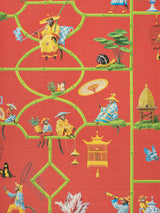 Les Singes Savants Rouge — Pierre Frey tapet