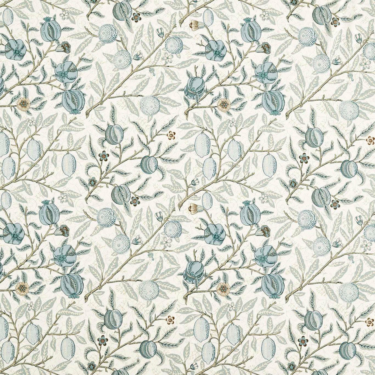Fruit Wide Width Stofstaal — Morris & Co Mineral Blue