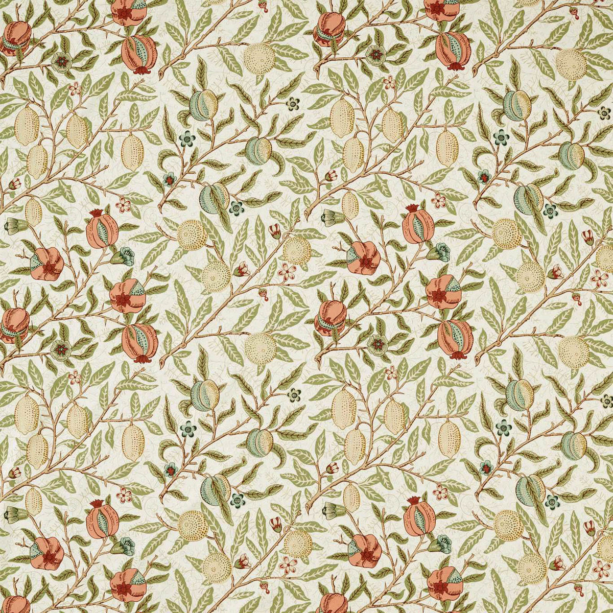 Fruit Wide Width Stofstaal — Morris & Co Pear/Plaster Pink