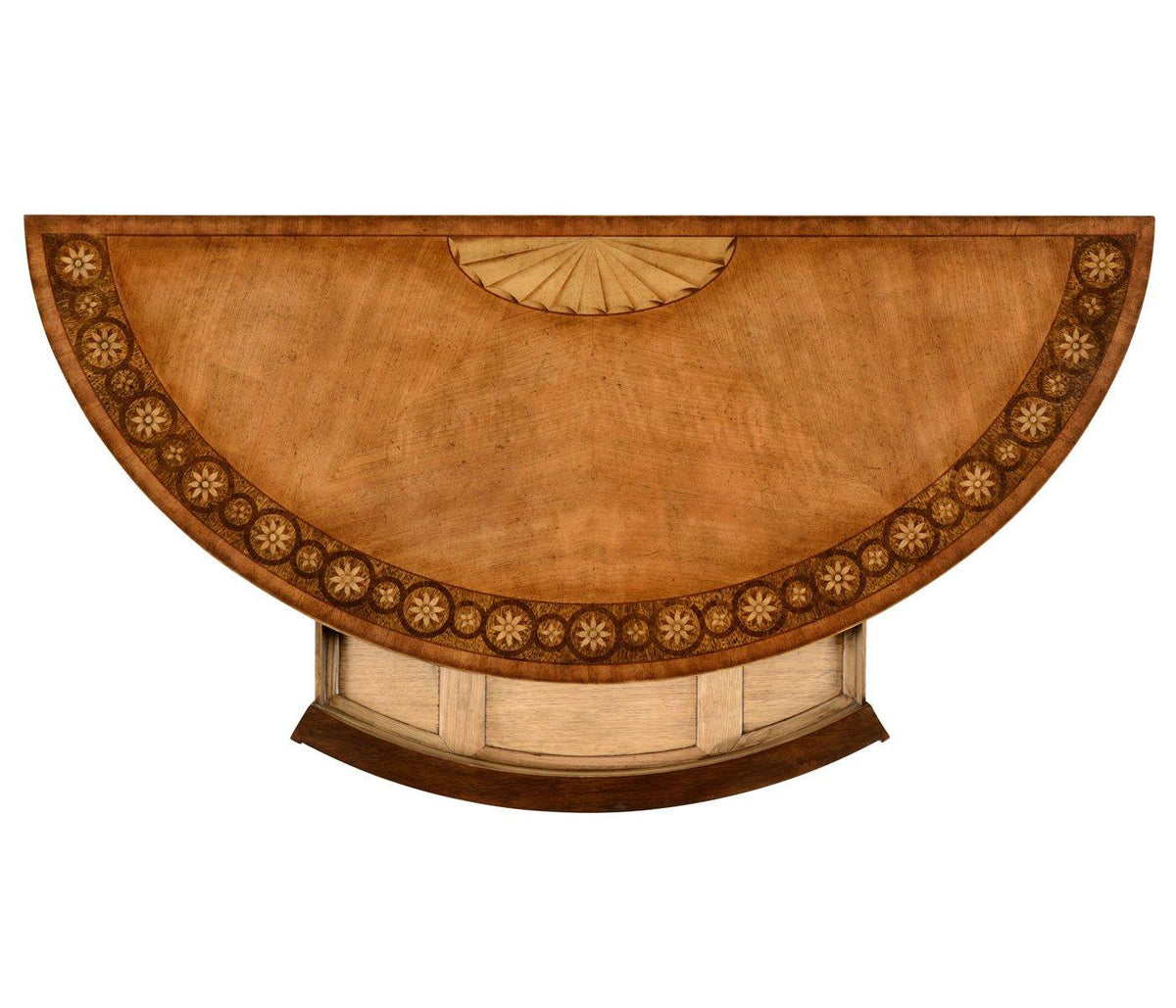 Demilune Console Table Adam Style Gilded