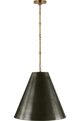 Goodman Takpendel Medium — Thomas O'Brien for Visual Comfort & Co. — Hand-Rubbed Antique Brass with Bronze Shade