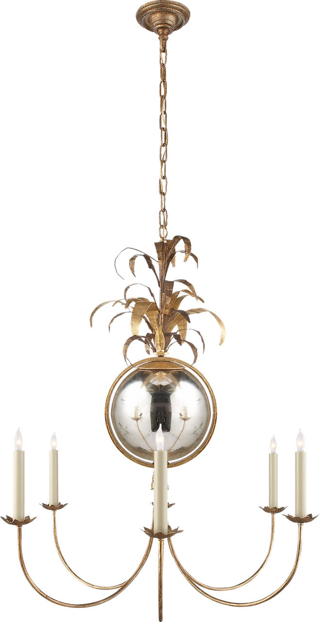 Gramercy Medium Kroonluchter — Chapman & Myers for Visual Comfort & Co. — Gilded Iron