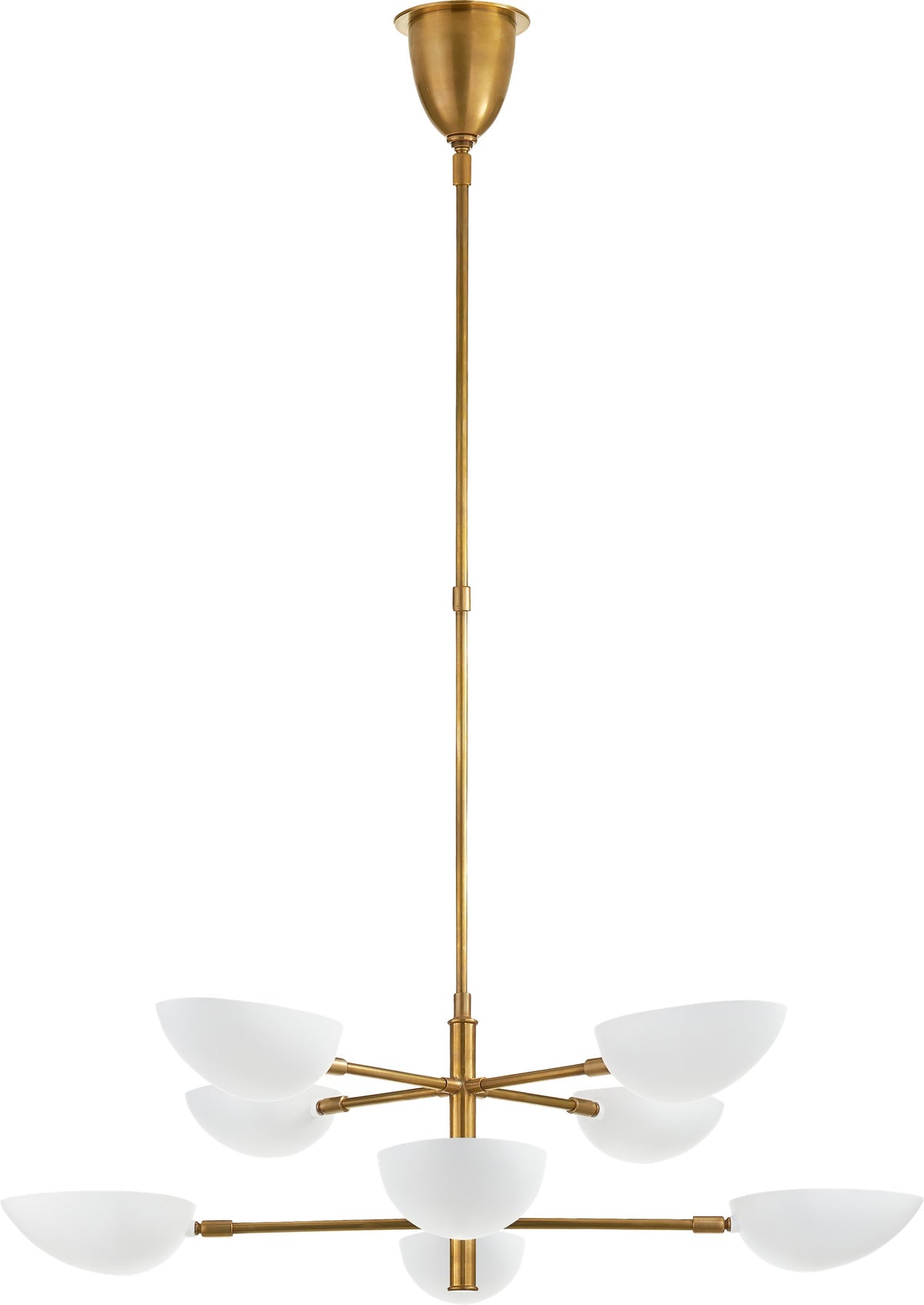 Graphic Large Two-Tier Kroonluchter Antique-Burnished Brass