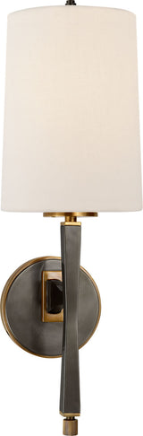 Edie Wandlamp — Thomas O'Brien for Visual Comfort & Co. — Bronze and Brass with Linen Shade