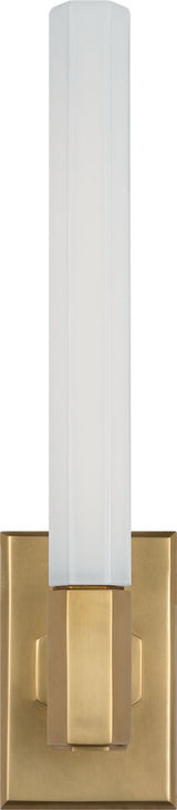 Hawthorne 13" Single Wandleuchte — Chapman & Myers for Visual Comfort & Co. — Antique-Burnished Brass with White Glass