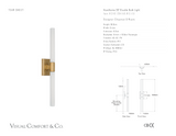 Hawthorne 20" Double Wandlamp — Chapman & Myers for Visual Comfort & Co. maatschets