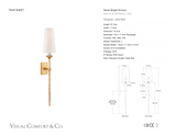 Iberia Single Wandlamp — Julie Neill for Visual Comfort & Co. maatschets
