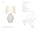 Idalia 28" Sculpted Table Lamp — AERIN for Visual Comfort & Co. dimension drawing