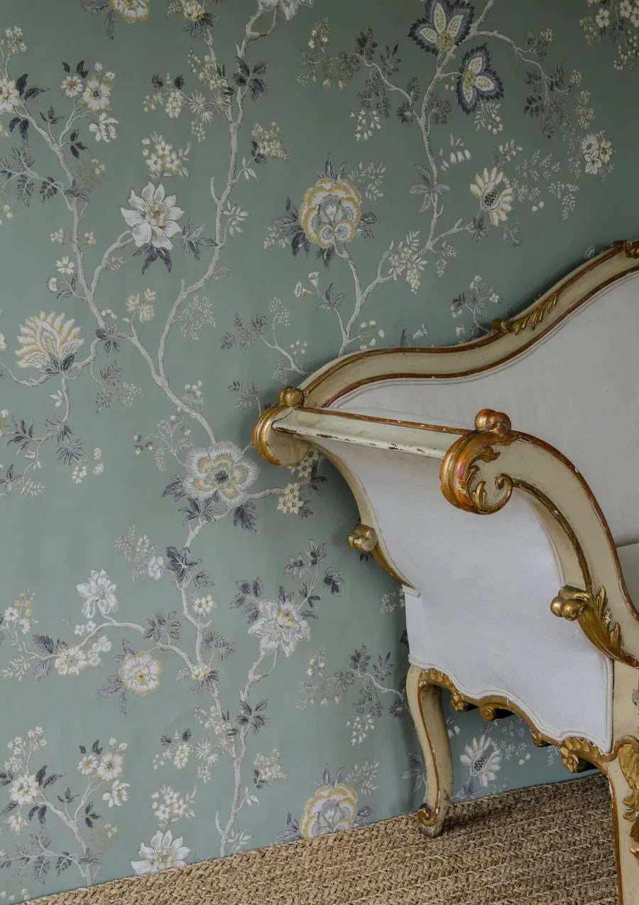 Indienne Green Glaze — Lewis & Wood behang