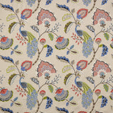 Jaipur Peacock Blue/Soft Red — Jane Churchill stof