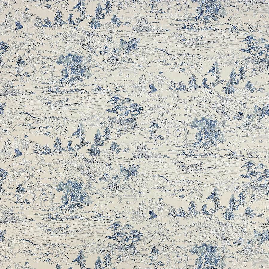 Walk In The Park Blue — Jane Churchill tyg