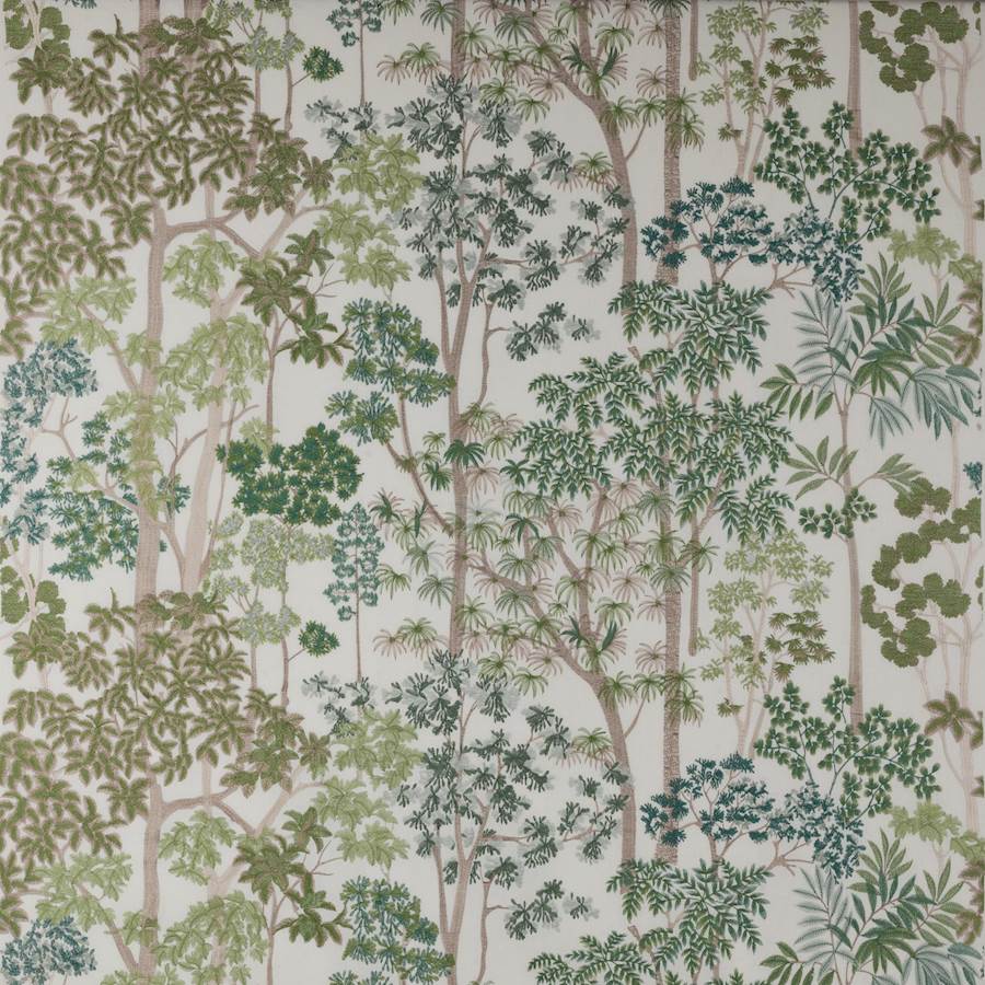Kingswood Embroidery Green — Jane Churchill tyg