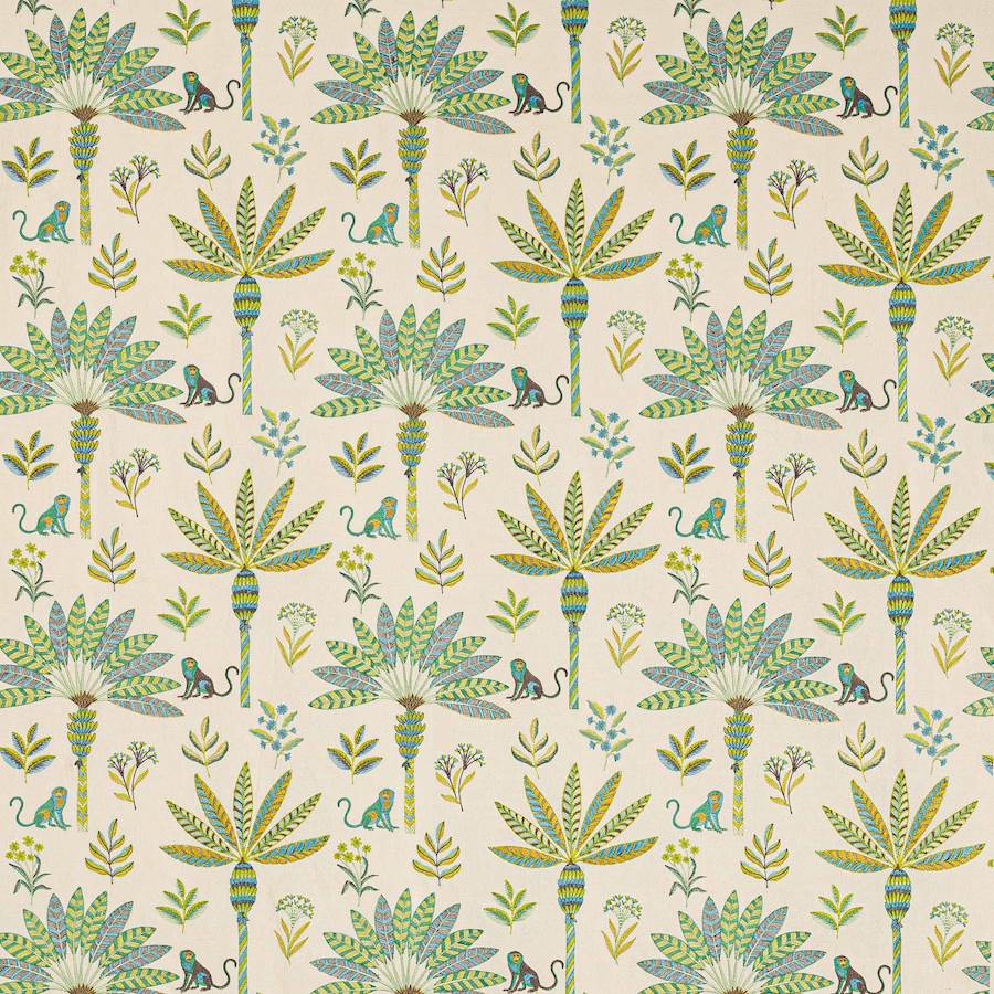 Zanzibar Fabric Sample — Jane Churchill Green