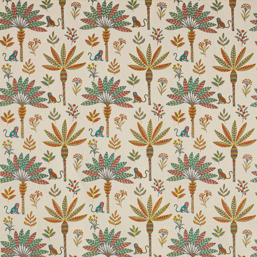 Zanzibar Fabric Sample — Jane Churchill Multi