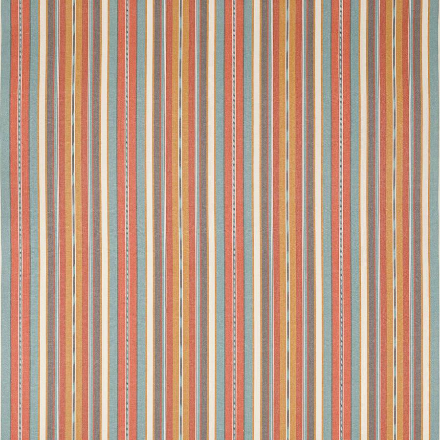 Harlie Stripe Tygprov — Jane Churchill Tomato/Blue
