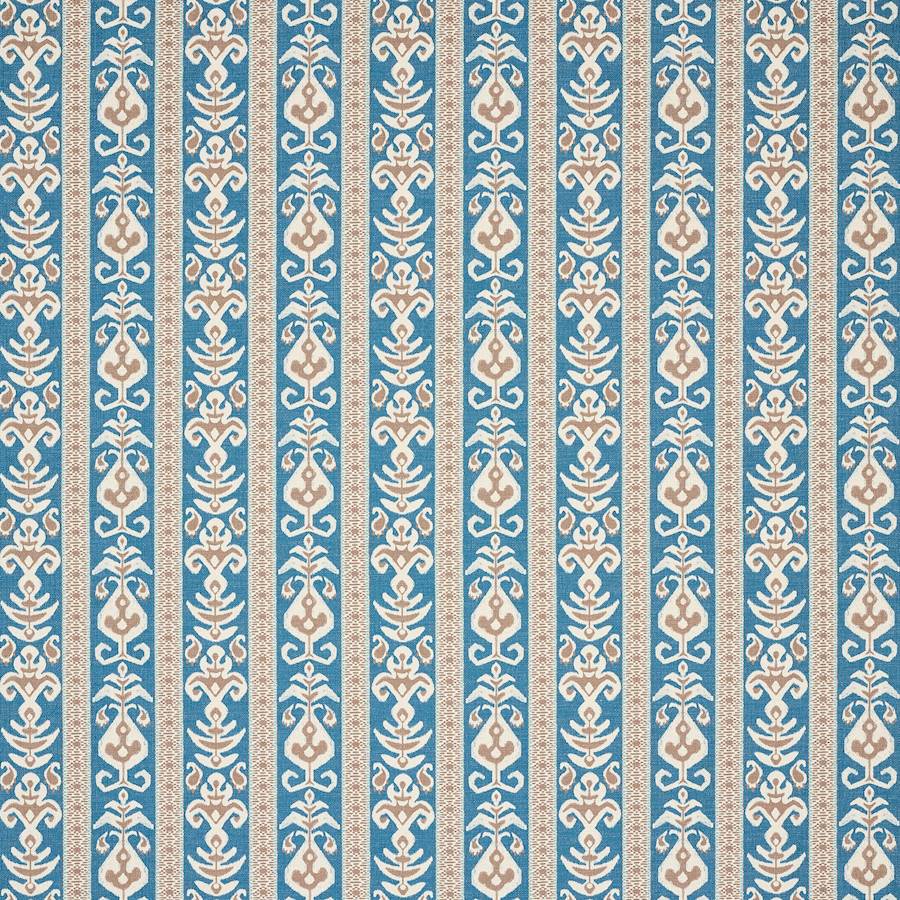 Ramona Navy/Chocolate — Jane Churchill tyg
