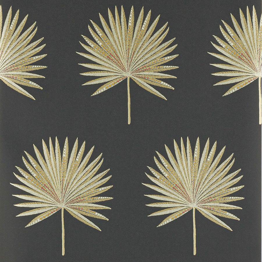 Fortunei Black/Gold — Jane Churchill behang