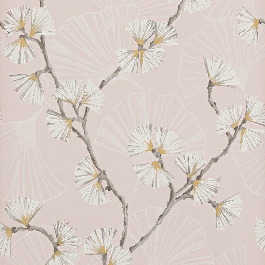 Snow Flower Tapetenmuster — Jane Churchill Pink