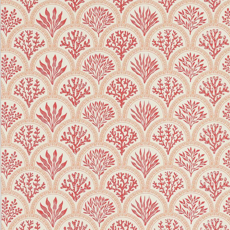Coralli Pink/Red — Jane Churchill behang