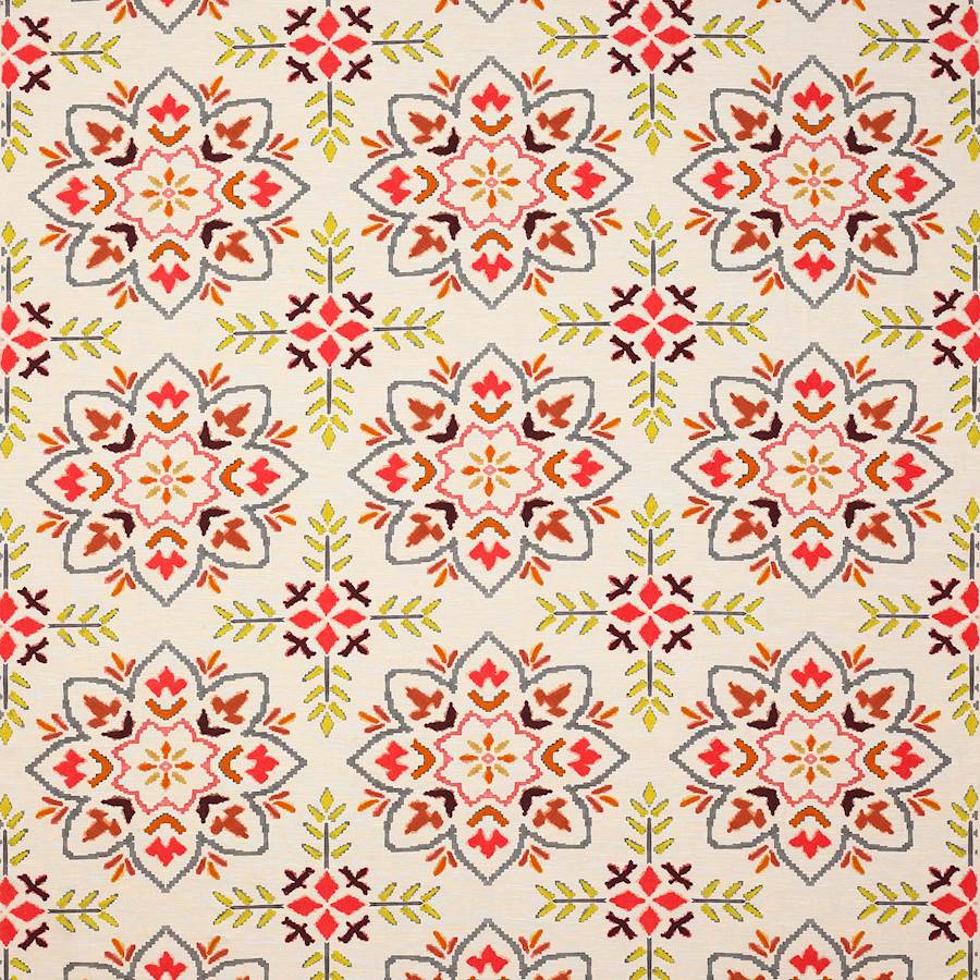 Chintal Charcoal/Red — Jane Churchill stof