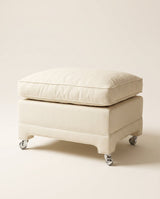 Jio Piano footstool upholstered in Cabris Neige