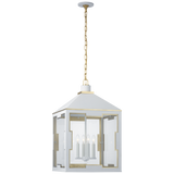 Ormond Laterne – Soft White And Gild With Clear Glass