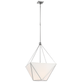 Lorino Lantern – Polished Nickel With White Glass