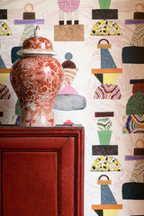 Kawachi room setting — Pierre Frey wallpaper